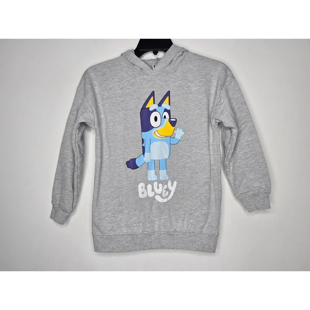 Bluey Sweatshirt Joggers Set Girls Boys 7/8 Long Sleeve Blue Gray Graphic Outfit